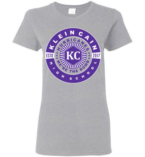 Klein Cain High School Hurricanes Women's Sports Grey T-shirt 30