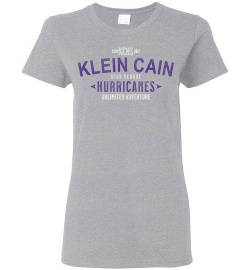Klein Cain High School Hurricanes Women's Sports Grey T-shirt 42