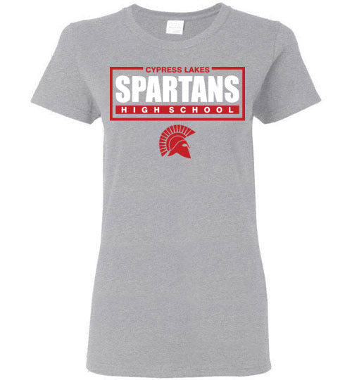 Cypress Lakes High School Spartans Women's Sports Grey T-shirt 49