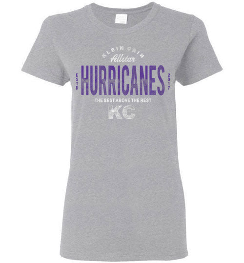 Klein Cain High School Hurricanes Women's Sports Grey T-shirt 40