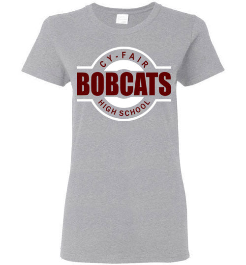 Cy-Fair High School Bobcats Women's Sports Grey T-shirt 11