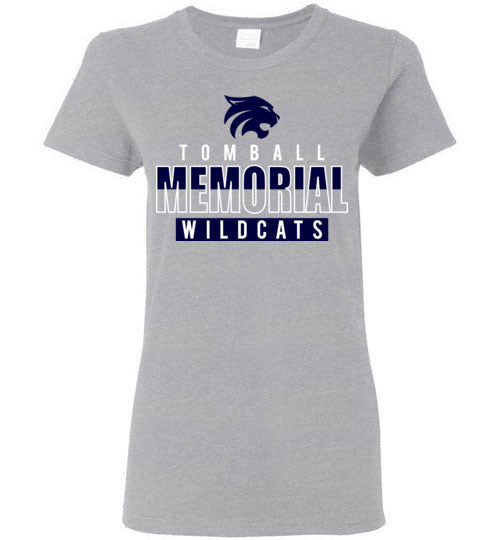 Tomball Memorial High School Wildcats Women's Sports Grey T-shirt 23