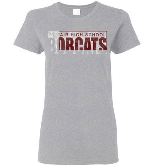 Cy-Fair High School Bobcats Women's Sports Grey T-shirt 22