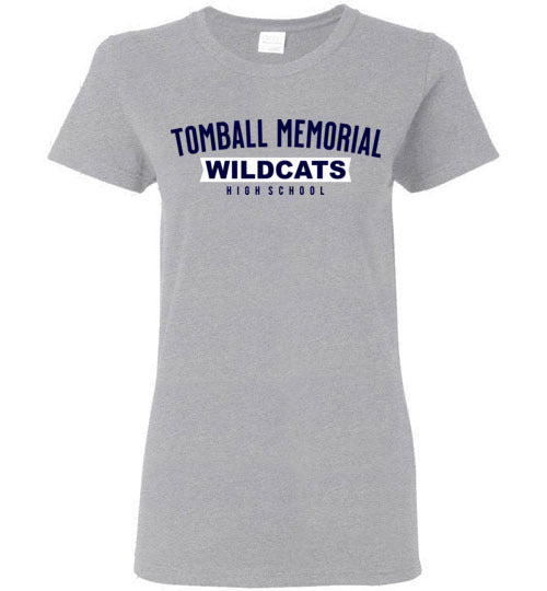 Tomball Memorial High School Wildcats Women's Sports Grey T-shirt 21