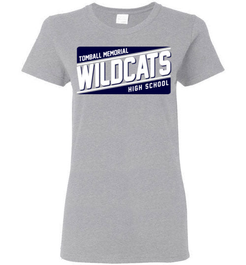 Tomball Memorial High School Wildcats Women's Sports Grey T-shirt 84
