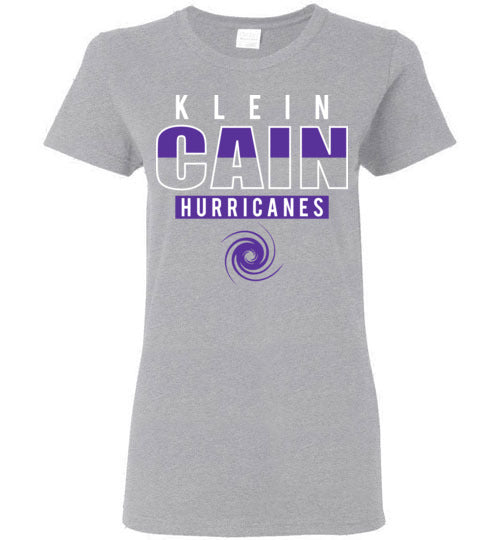 Klein Cain High School Hurricanes Women's Sports Grey T-shirt 23