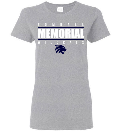 Tomball Memorial High School Wildcats Women's Sports Grey T-shirt 07