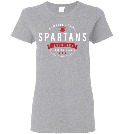 Cypress Lakes High School Spartans Women's Sports Grey T-shirt 44