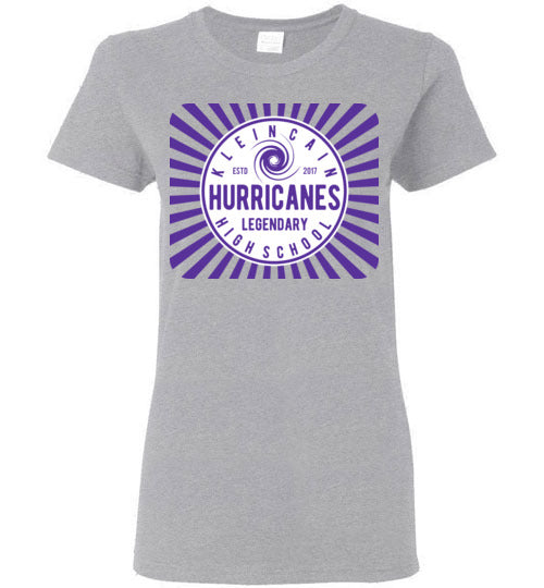 Klein Cain Hurricanes - Design 68 - Ladies Grey T-shirt