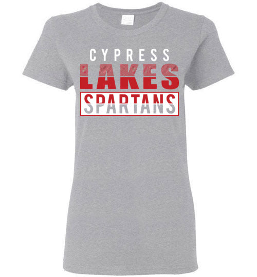 Cypress Lakes High School Spartans Women's Sports Grey T-shirt 31