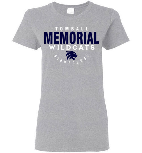 Tomball Memorial High School Wildcats Women's Sports Grey T-shirt 12