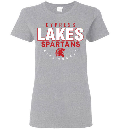 Cypress Lakes High School Spartans Women's Sports Grey T-shirt 12