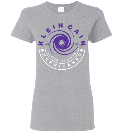 Klein Cain Hurricanes - Design 19 - Grey Ladies T-shirt