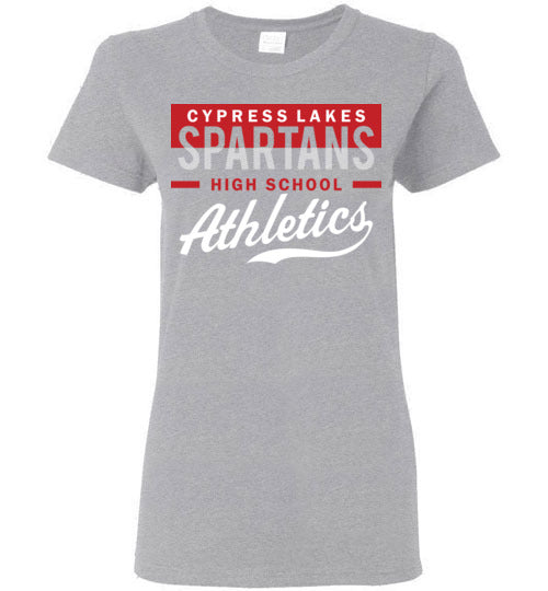 Cypress Lakes High School Spartans Women's Sports Grey T-shirt 48