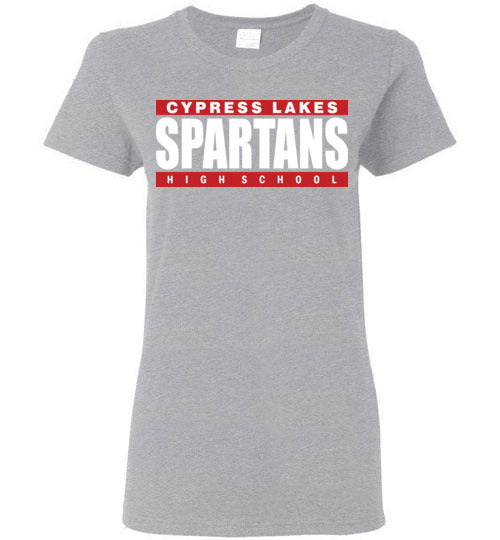 Cypress Lakes High School Spartans Women's Sports Grey T-shirt 98