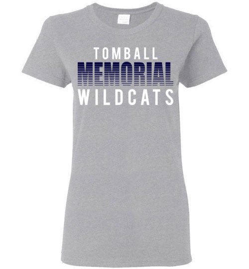 Tomball Memorial High School Wildcats Women's Sports Grey T-shirt 24