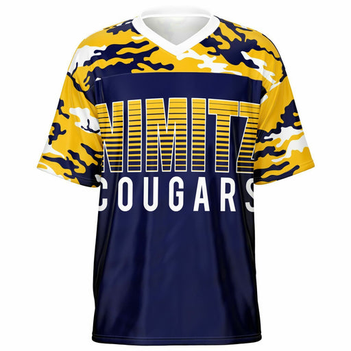 Nimitz Cougars High School football jersey -  ghost view - front