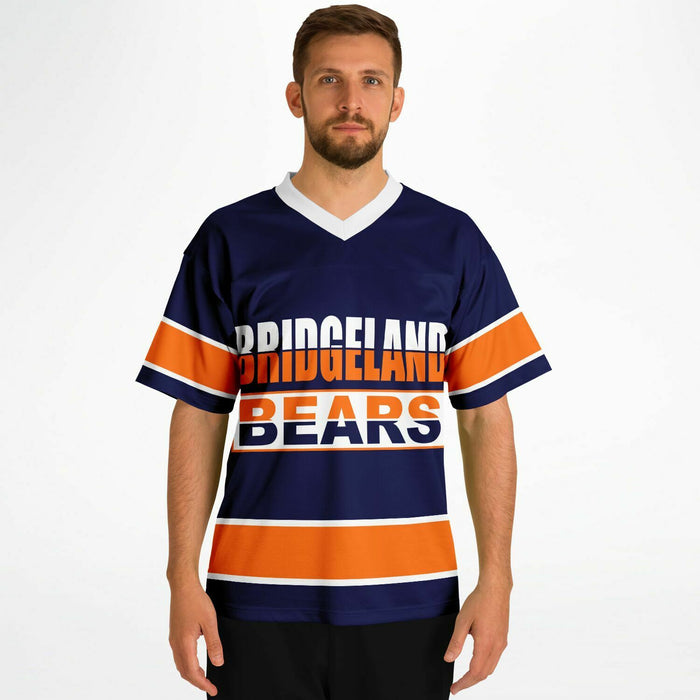 Man wearing Bridgeland Bears football jersey 