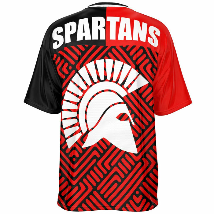 Porter Spartans High School football jersey -  ghost view - back