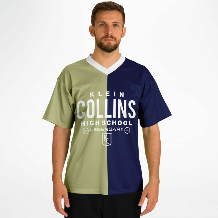 Man wearing Klein Collins Tigers football jersey 04