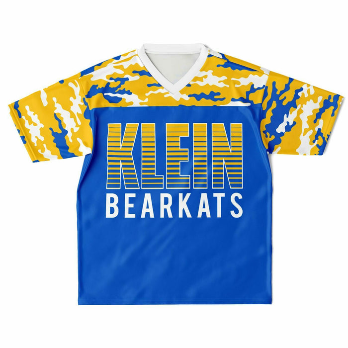 Klein Bearkats football jersey laying flat - front 