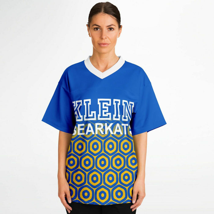 Women wearing Klein Bearkats football jersey