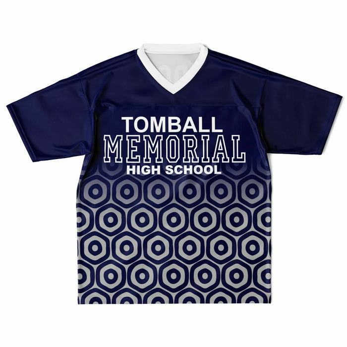 Tomball Memorial Wildcats High School football jersey laying flat - front 