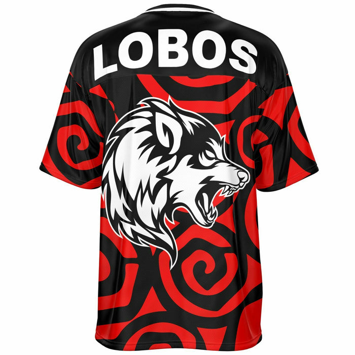 Langham Creek Lobos football jersey -  ghost view - back