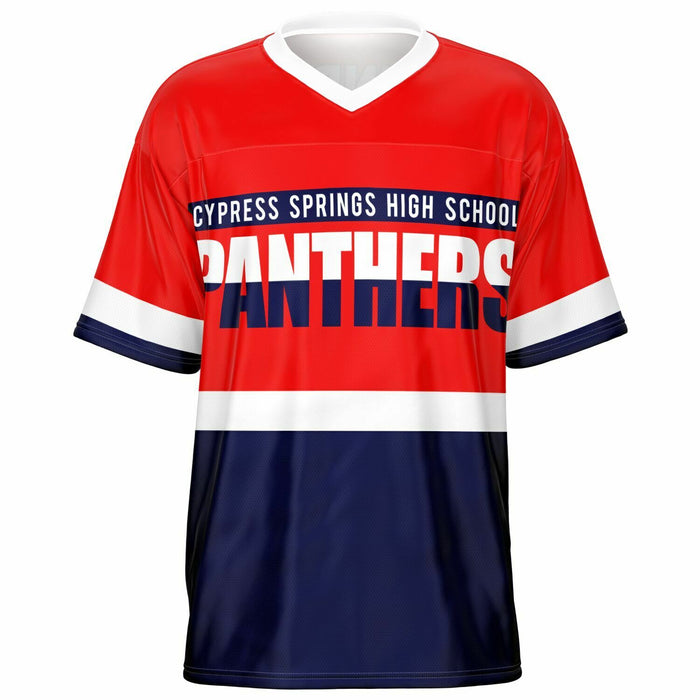 Cypress Springs Panthers football jersey -  ghost view - front