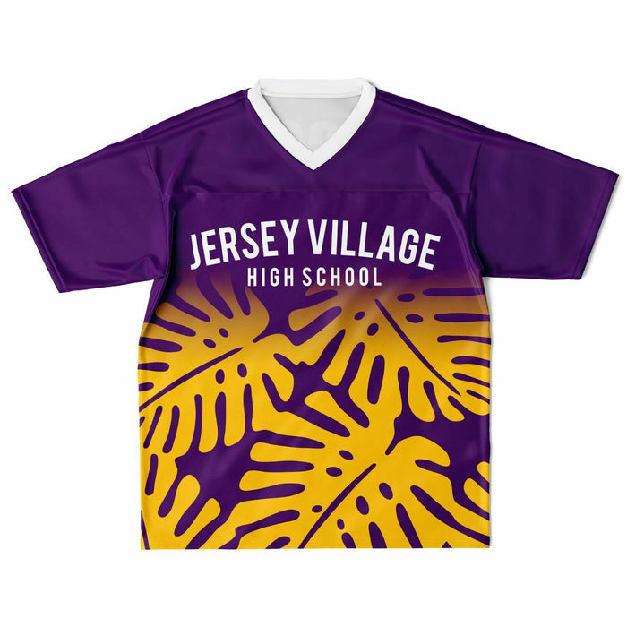 Jersey Village Falcons football jersey laying flat - front 