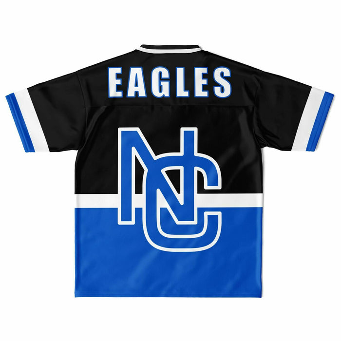 New Caney Eagles football jersey laying flat - back 10