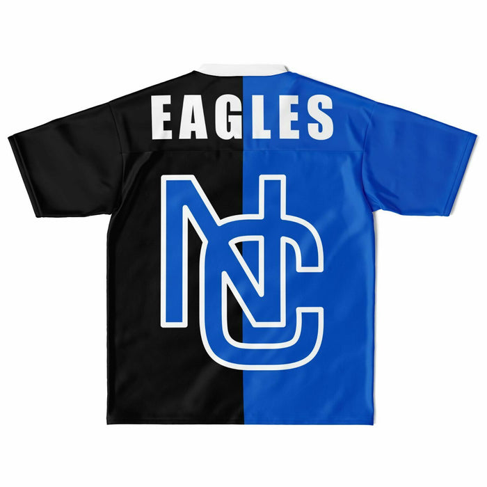 New Caney Eagles football jersey laying flat - back 04