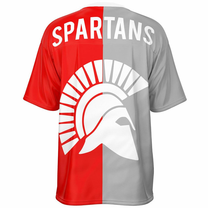 Cypress Lakes Spartans football jersey -  ghost view - back