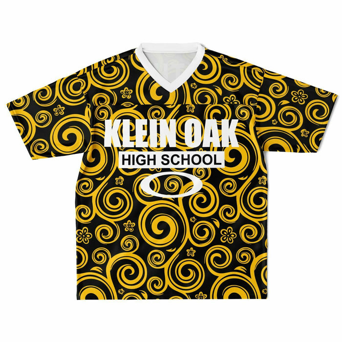 Klein Oak Panthers football jersey laying flat - front 