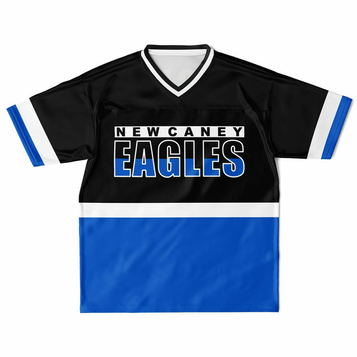 New Caney Eagles football jersey laying flat - front  10