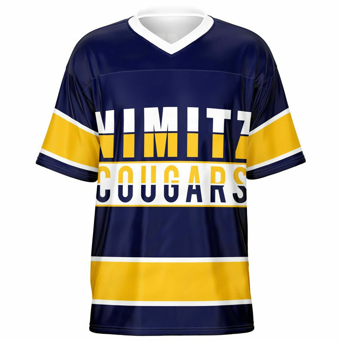 Nimitz Cougars High School football jersey -  ghost view - front