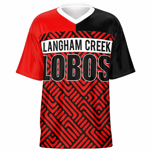 Langham Creek Lobos football jersey -  ghost view - front