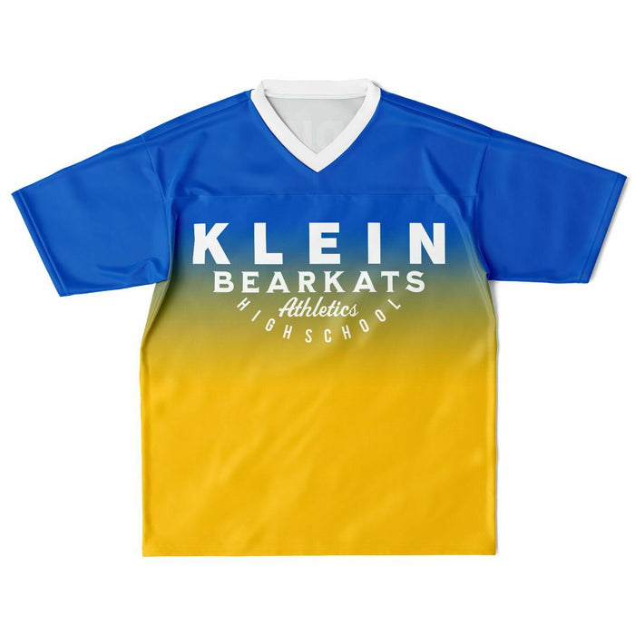 Klein Bearkats football jersey laying flat - front 