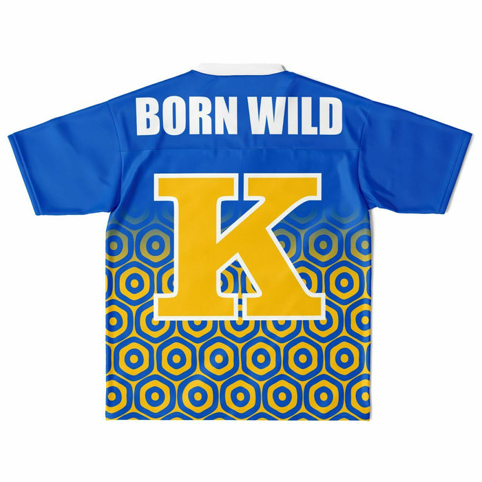 Klein Bearkats football jersey laying flat - back