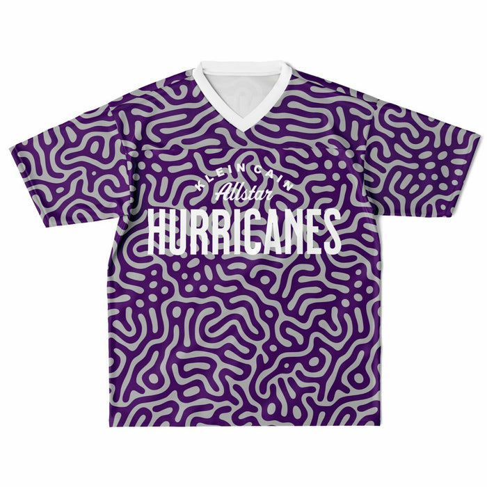 Klein Cain Hurricanes football jersey laying flat - front 