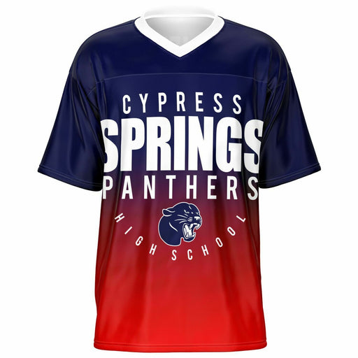 Cypress Springs Panthers football jersey -  ghost view - front