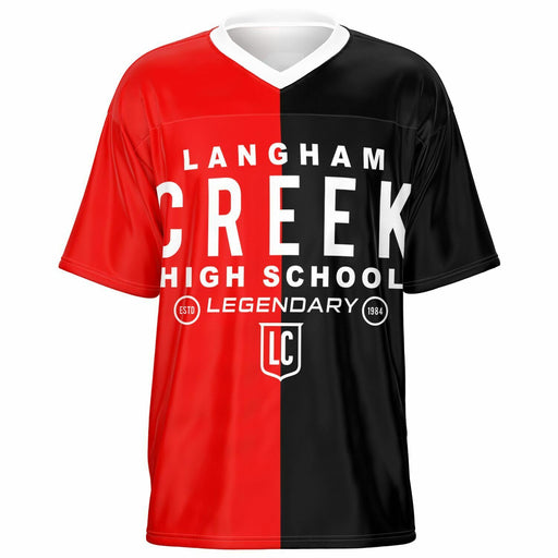 Langham Creek Lobos football jersey -  ghost view - front