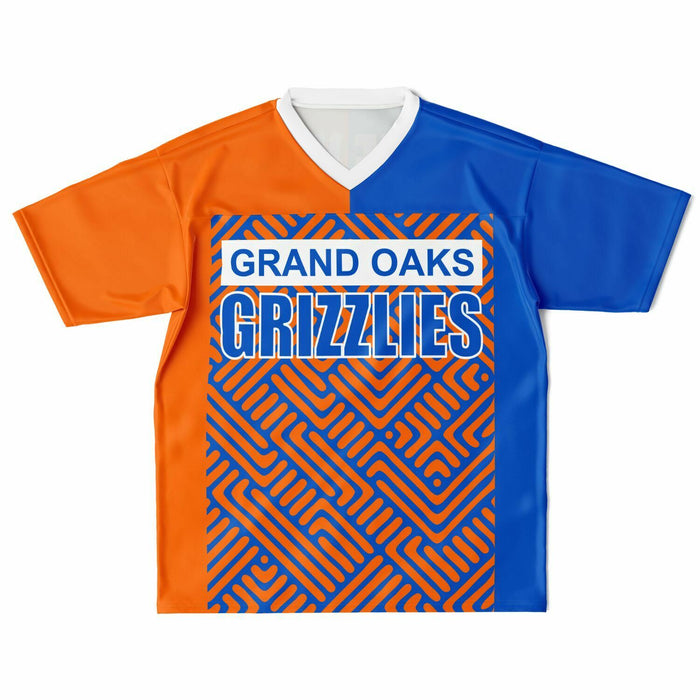 Grand Oaks Grizzlies football jersey laying flat - front 