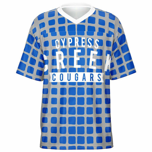 Cypress Creek Cougars football jersey -  ghost view - front