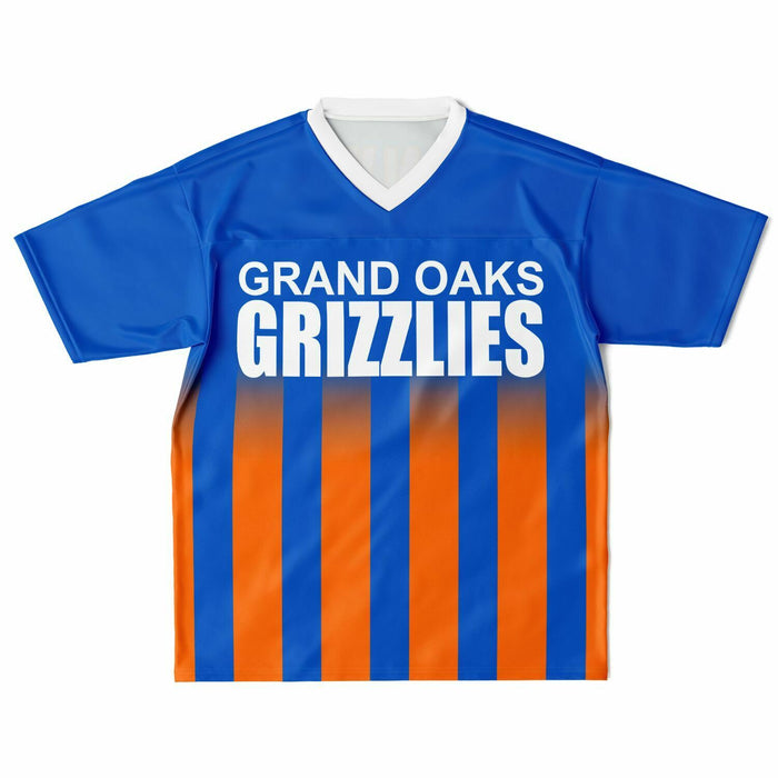 Grand Oaks Grizzlies football jersey laying flat - front 