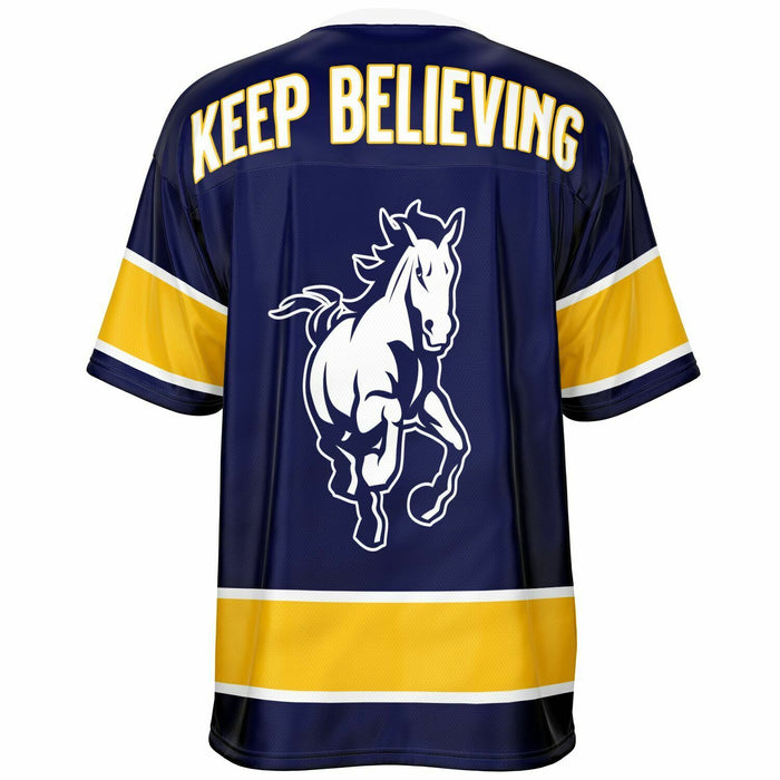 Cypress Ranch Mustangs football jersey -  ghost view - back