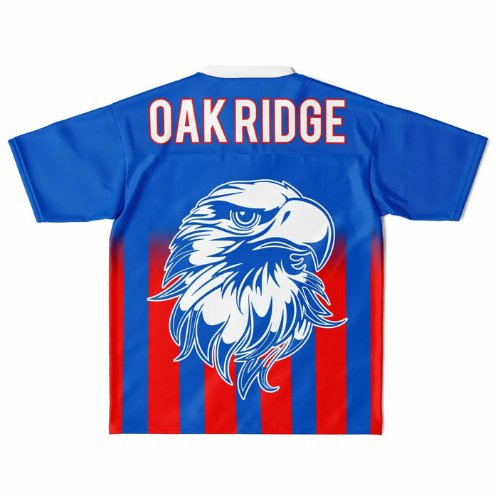 Oak Ridge War Eagles High School football jersey laying flat - back