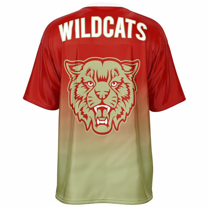 Cypress Woods Wildcats football jersey -  ghost view - back 05