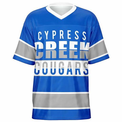 Cypress Creek Cougars football jersey -  ghost view - front