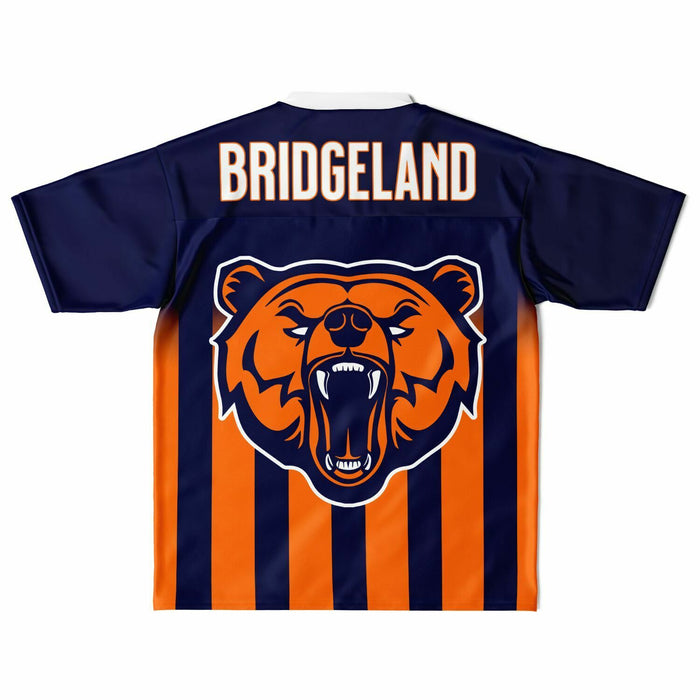 Bridgeland Bears football jersey laying flat - back